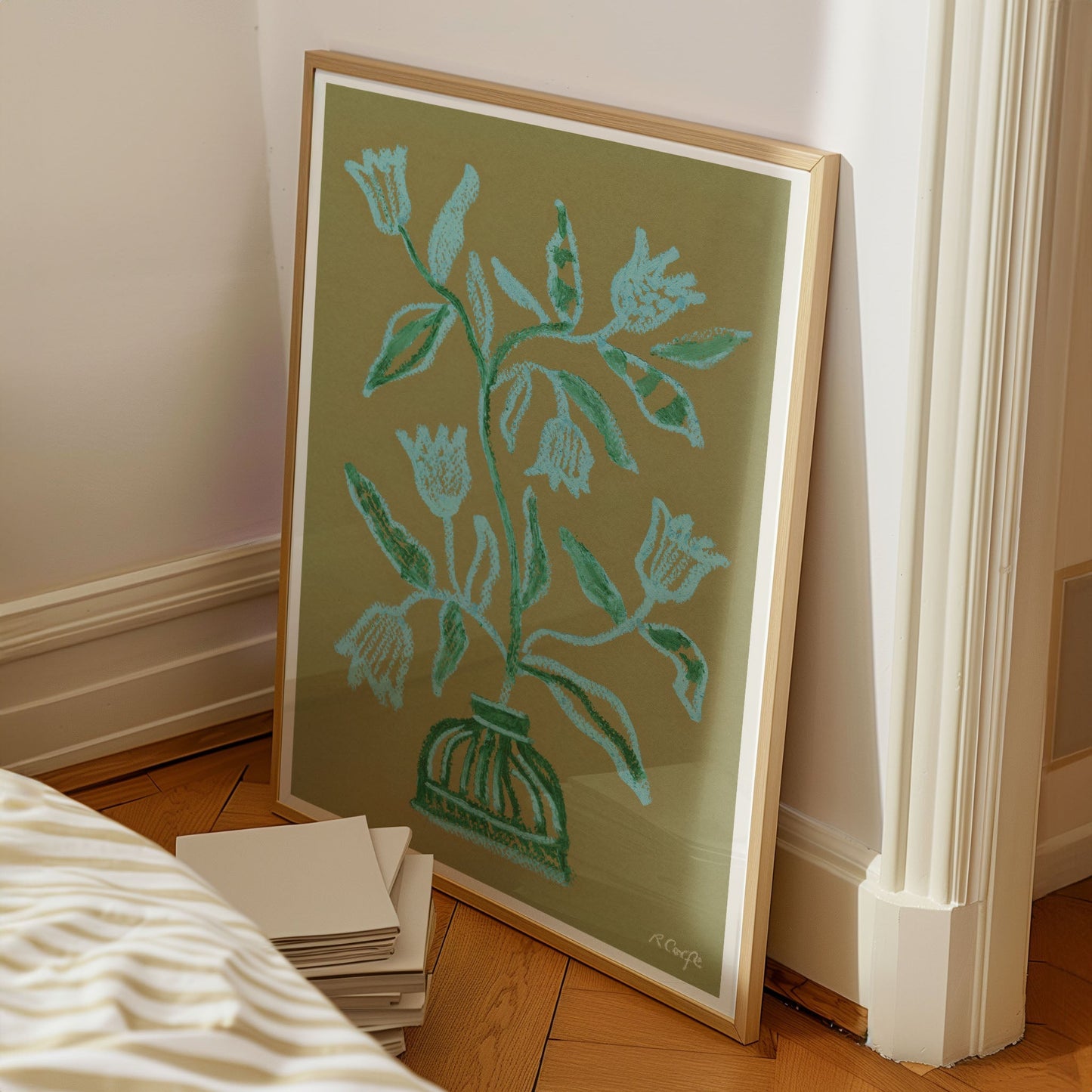 Blue Tulips Art Print