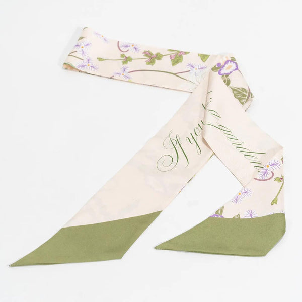 Cottage Vines Silk Twilly Scarf