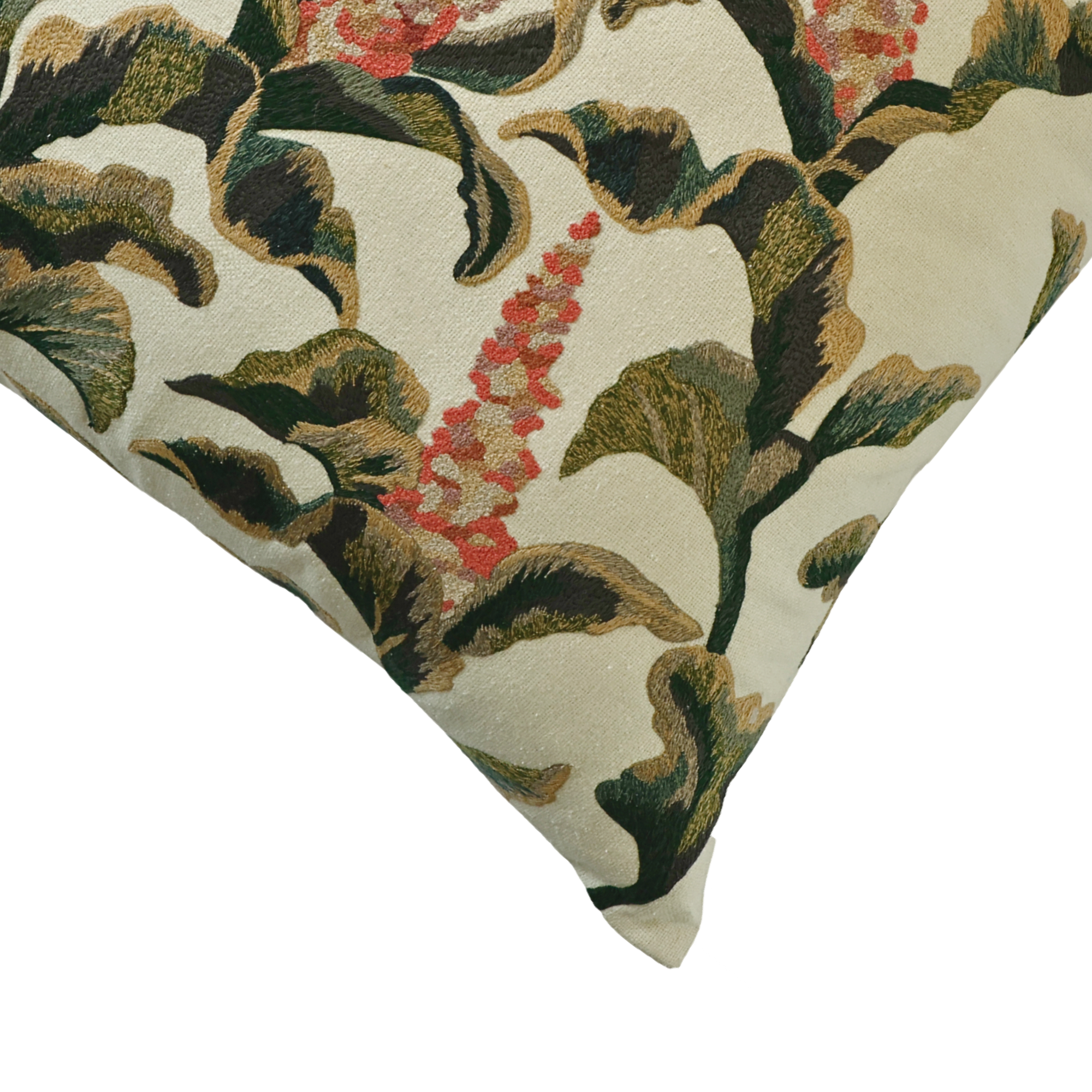 Tapestry Hand Embroidered Silk Pillow Cover 20×20 in