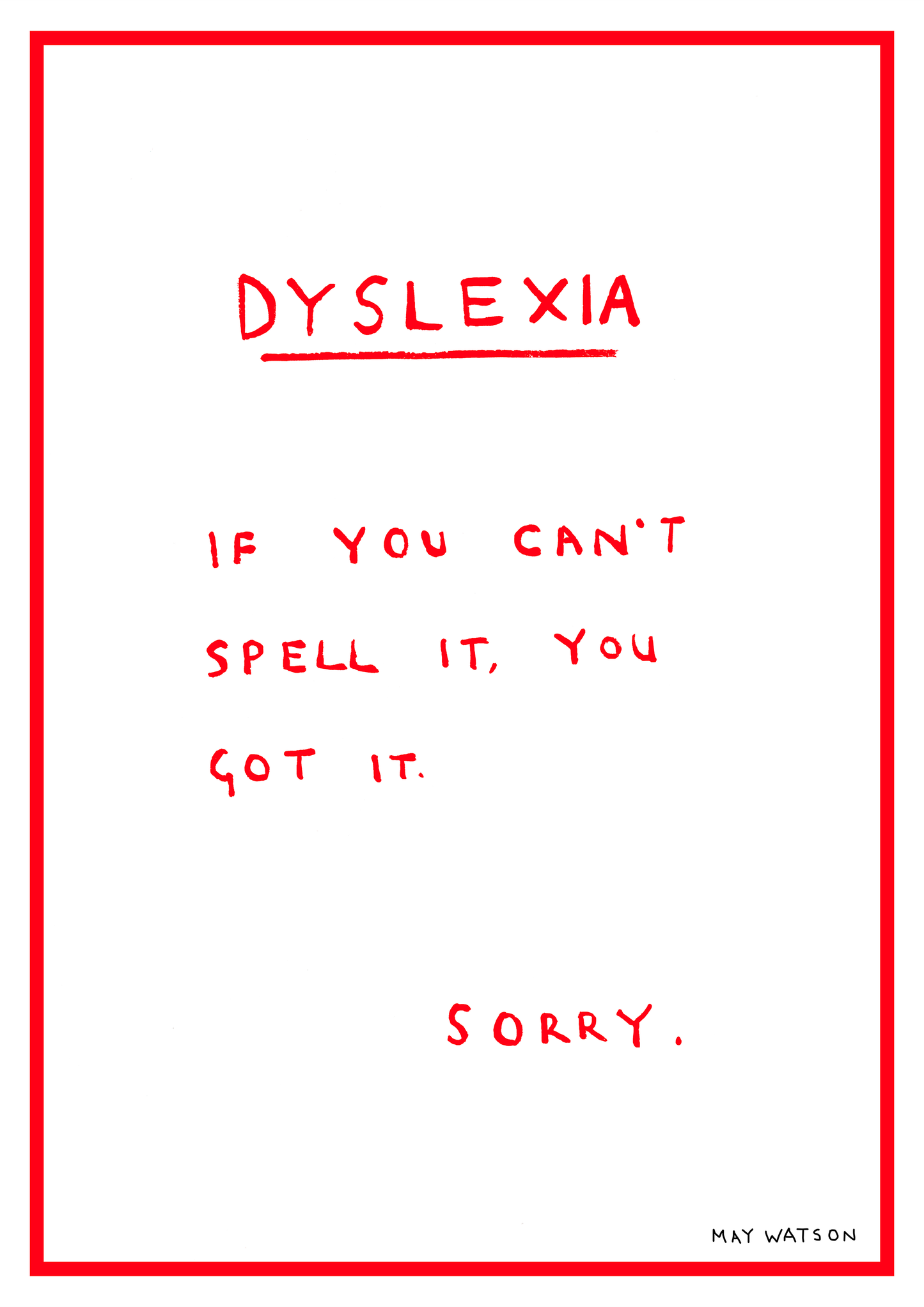 Dyslexia Print