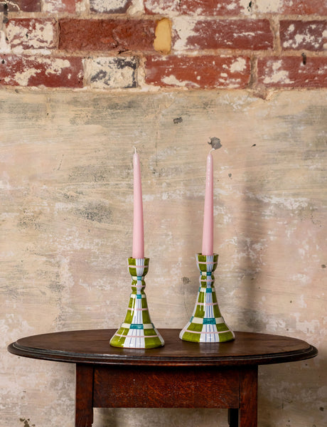 Kente Candlestick, Green