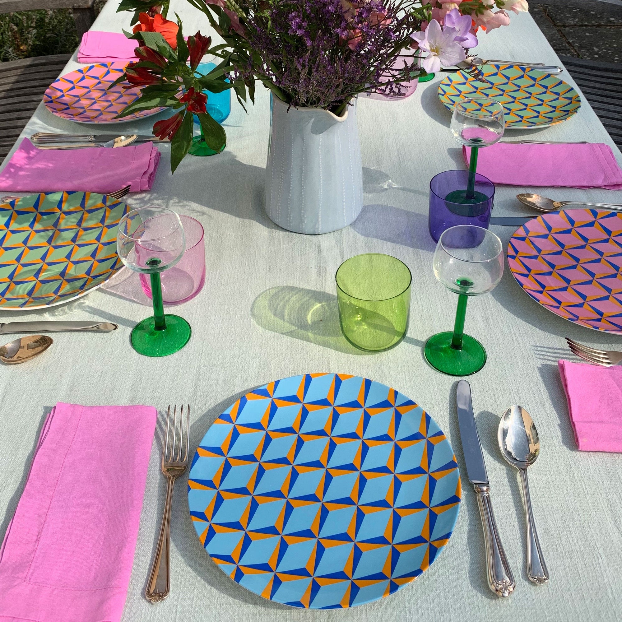 Retro Plate Blue