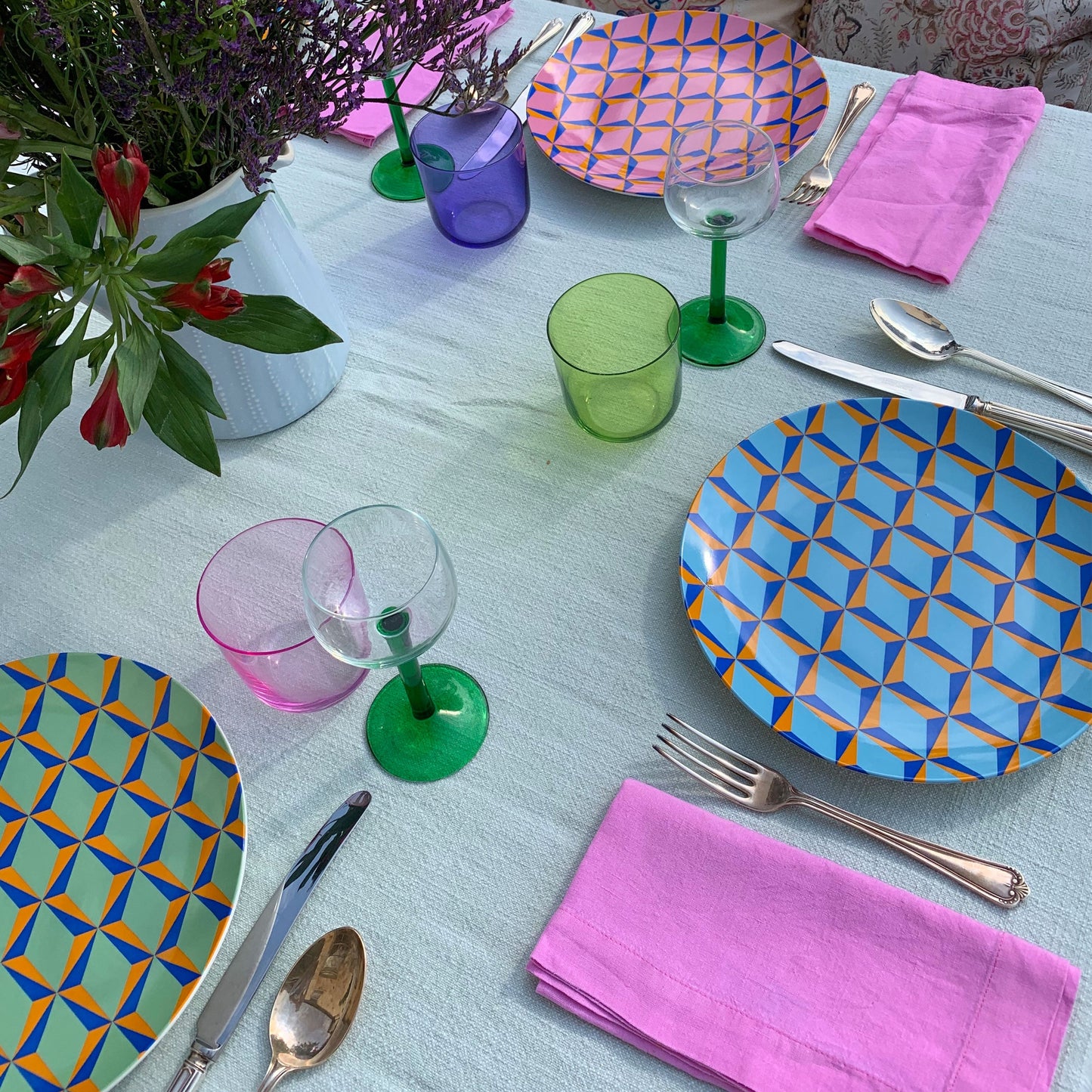 Retro Plate Blue