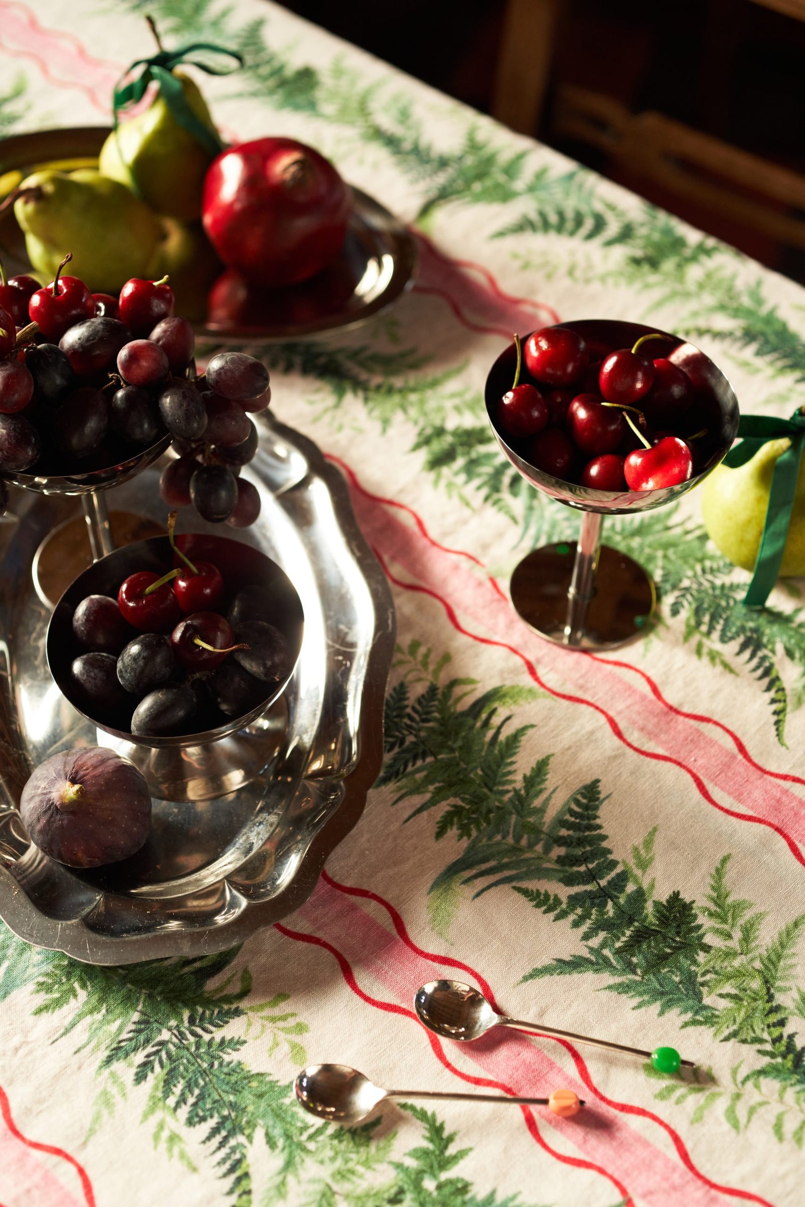 Eden Stripe Linen Tablecloth