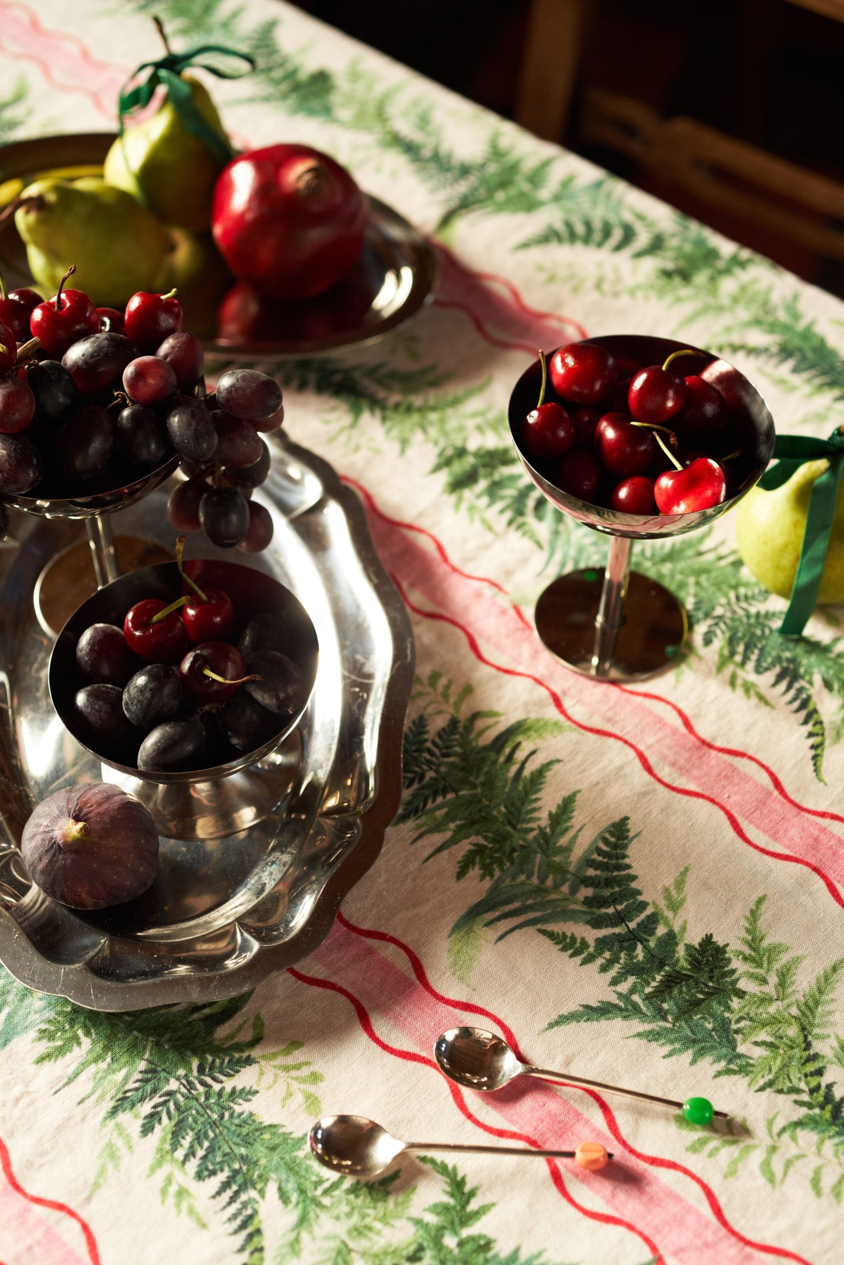 Eden Stripe Linen Tablecloth