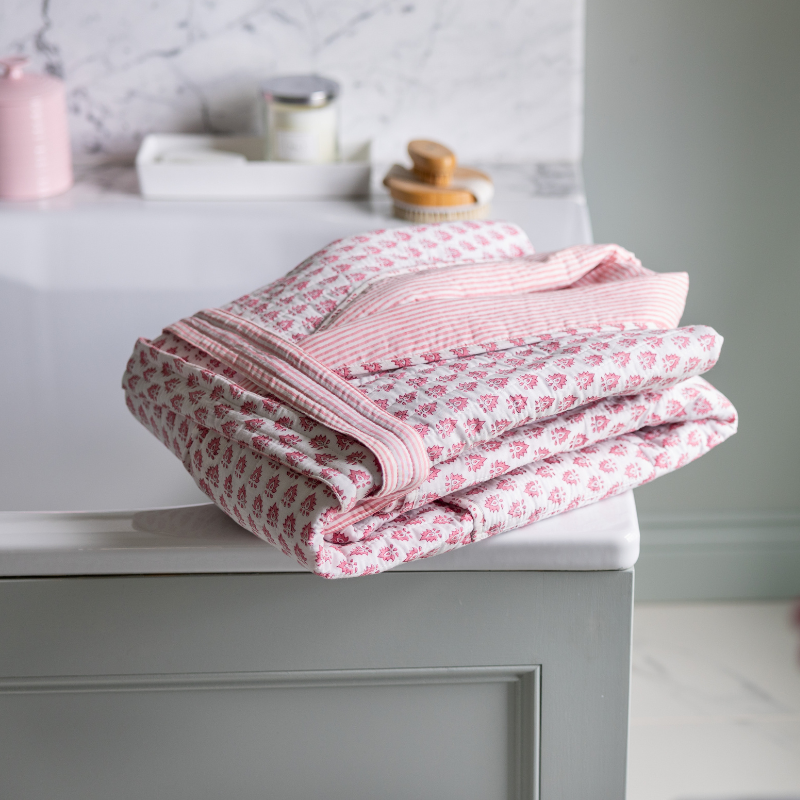 Adult Pink Pomily Dressing Gown