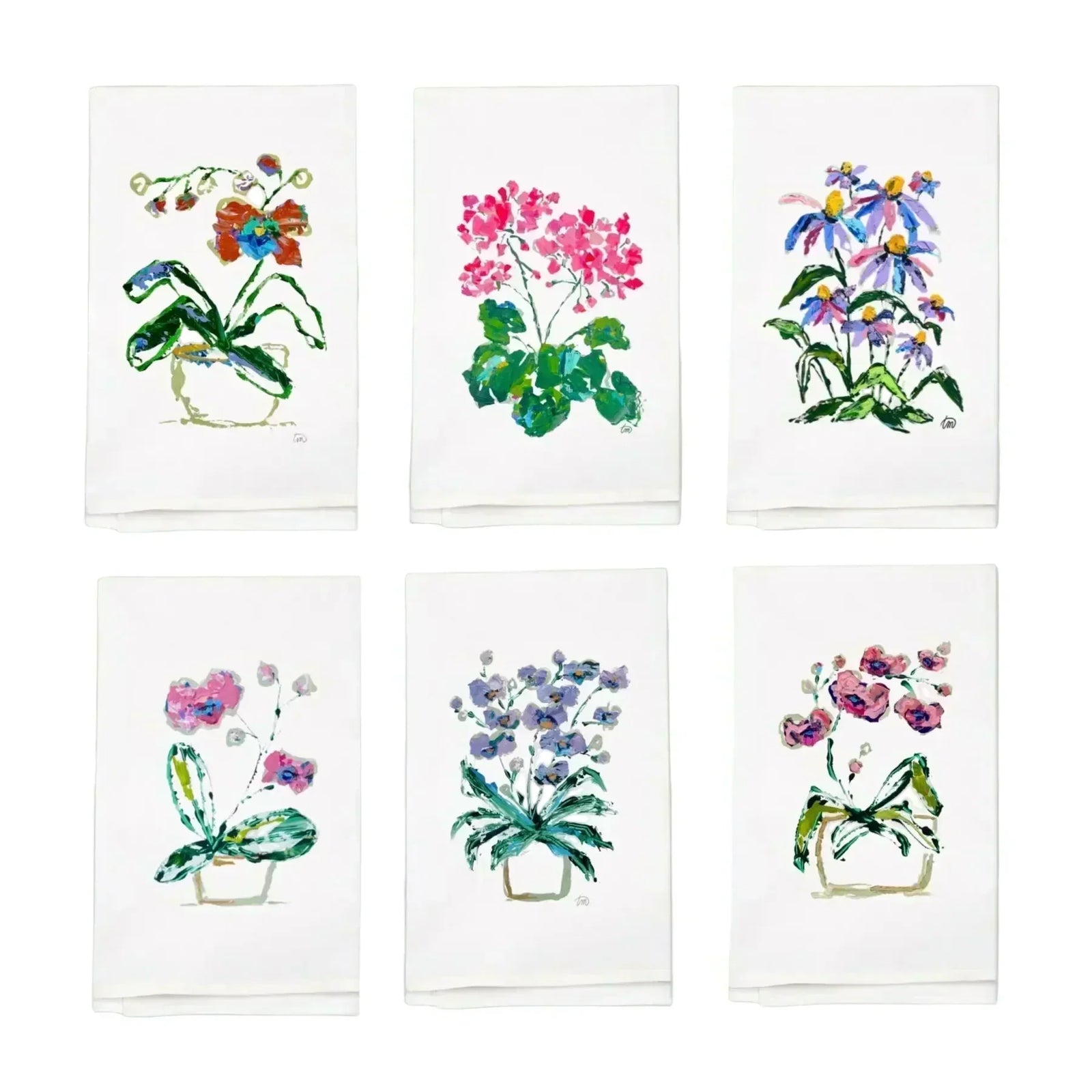 Blooming Girls Tea Towel