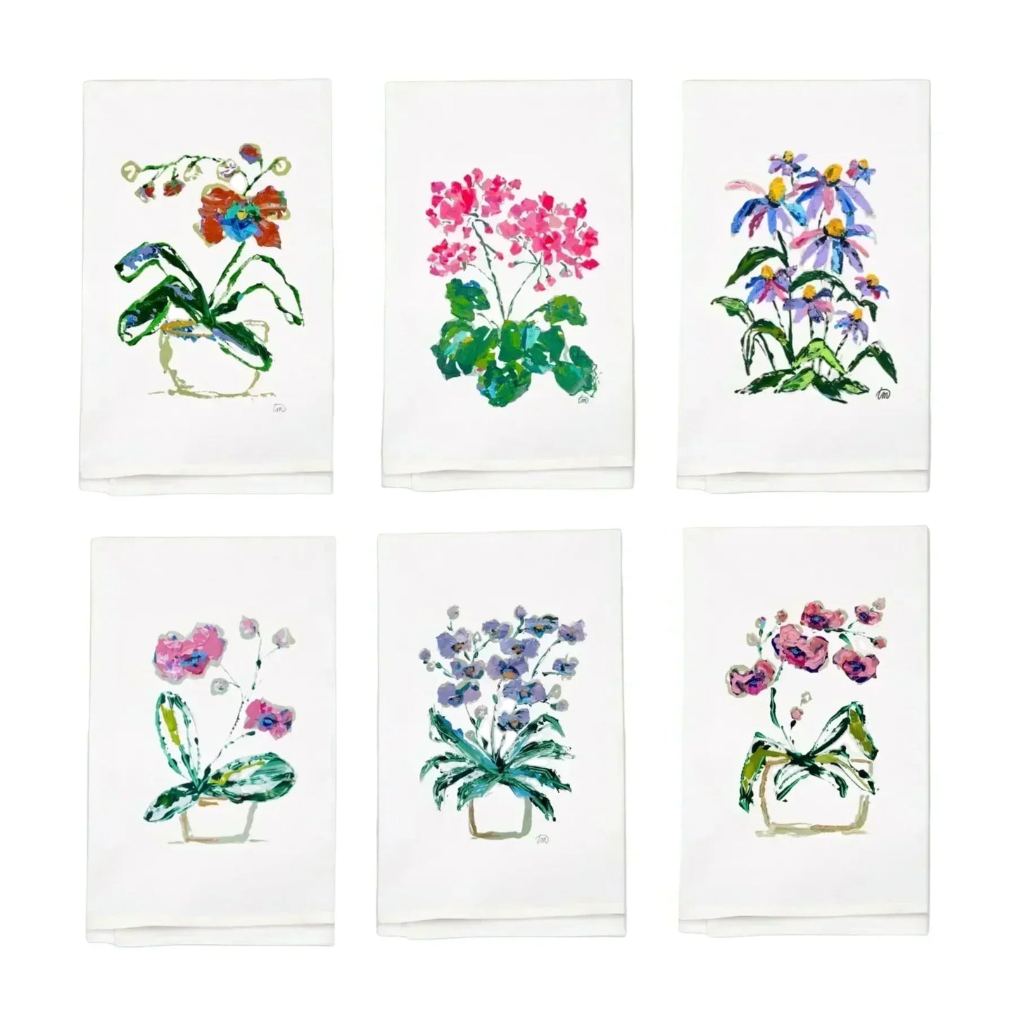 Blooming Girls Tea Towel