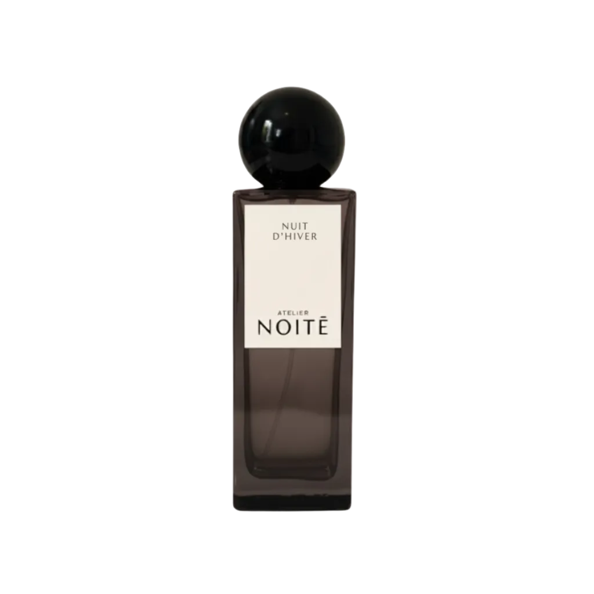 
Black home perfume bottle with label Atelier Noite Nuit d'Hiver