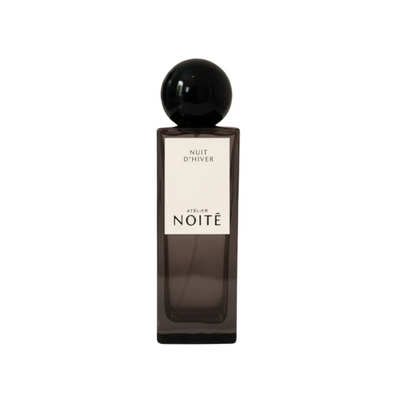 
Black home perfume bottle with label Atelier Noite Nuit d'Hiver