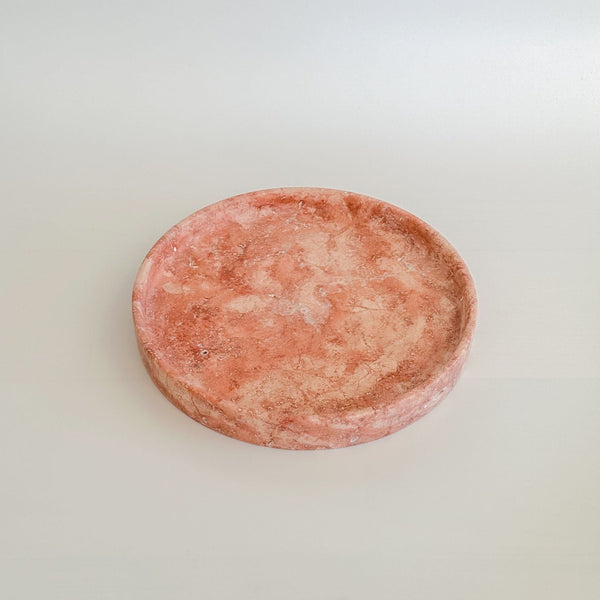 Raya Red Travertine Tray