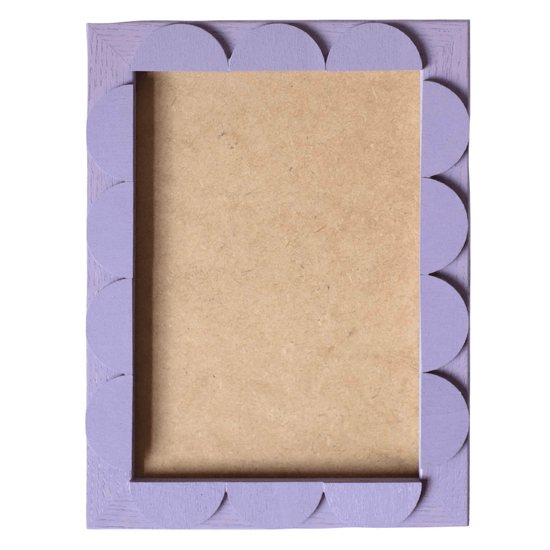 French Lavender Stained Scallop Frame