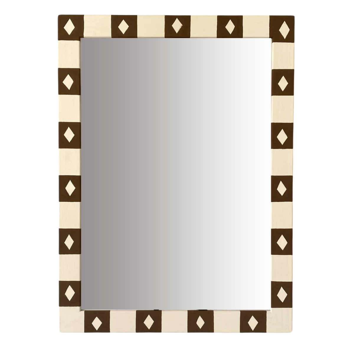 Painted Mirror, Chocolate Diamond Stripe