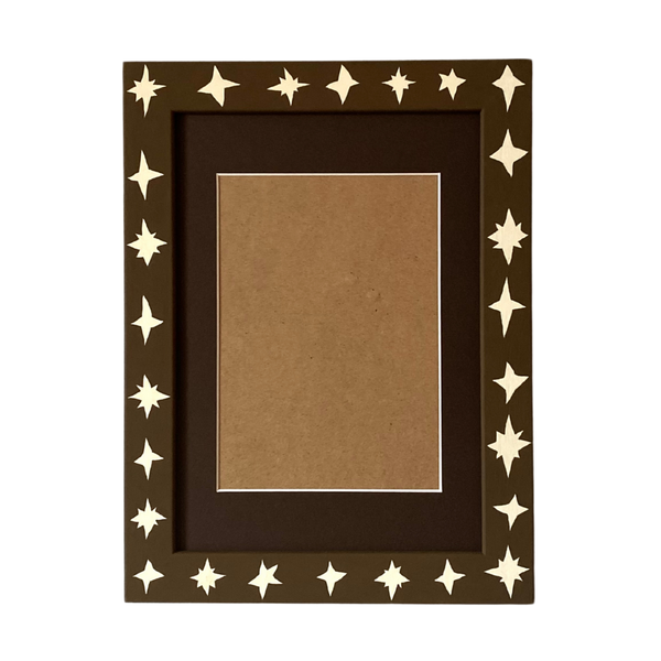 Picture Frame, Brown Wonky Stars