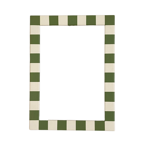 Picture Frame, Apple Green Skinny Stripes