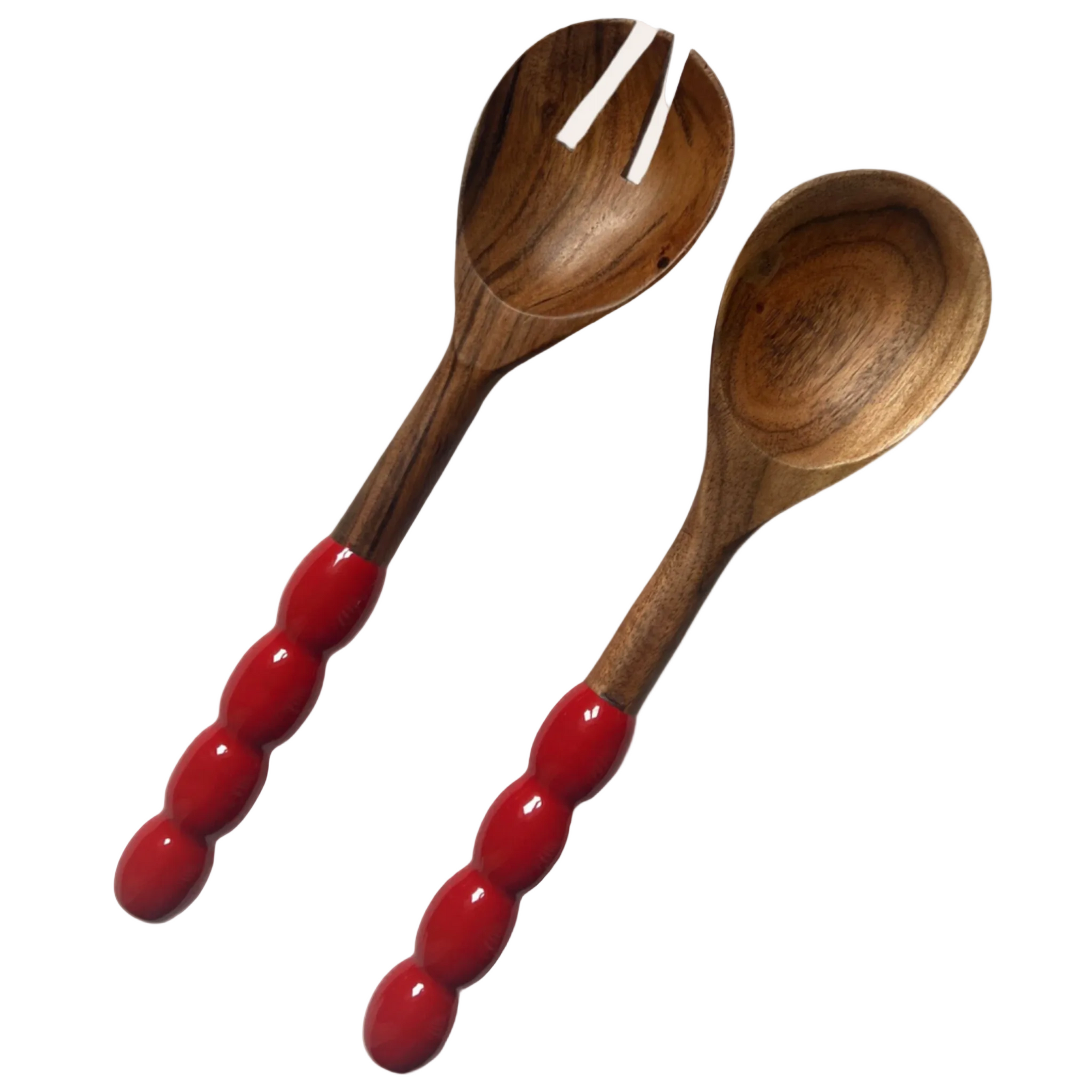 Bobbin Salad Servers | Cherry Red