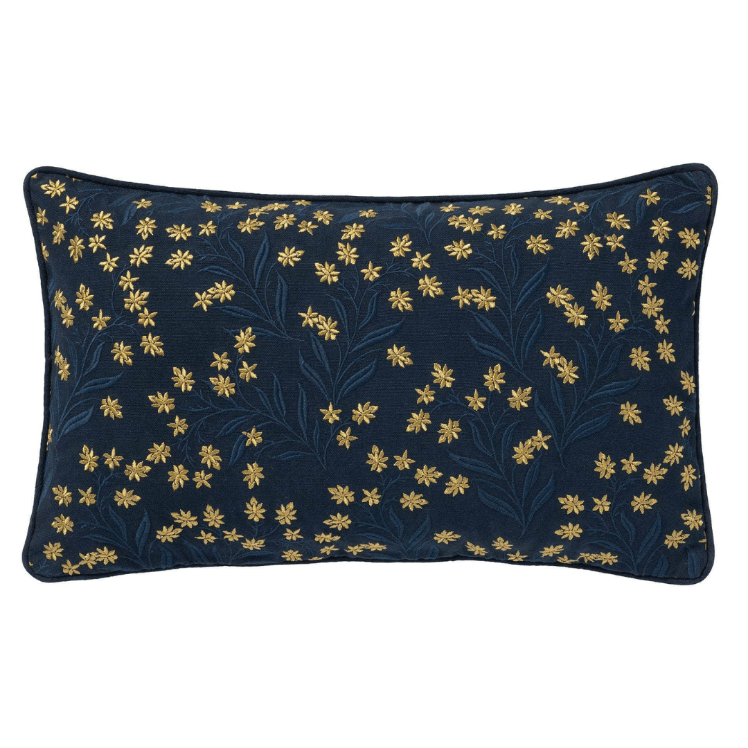 Double sided cushion Audrey Navy & Olive