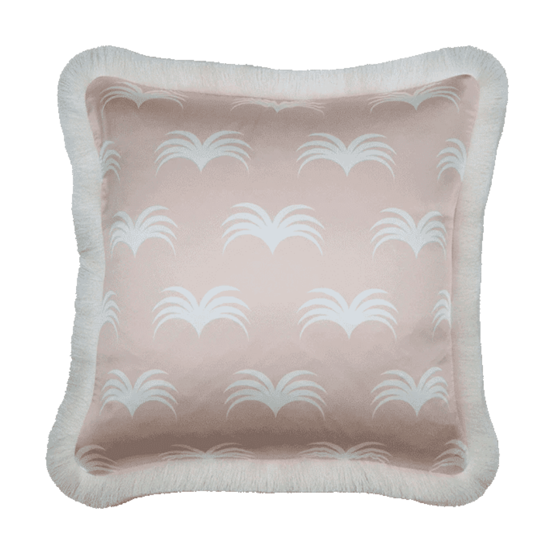 The Delray Cushion - Blush with Fringing
