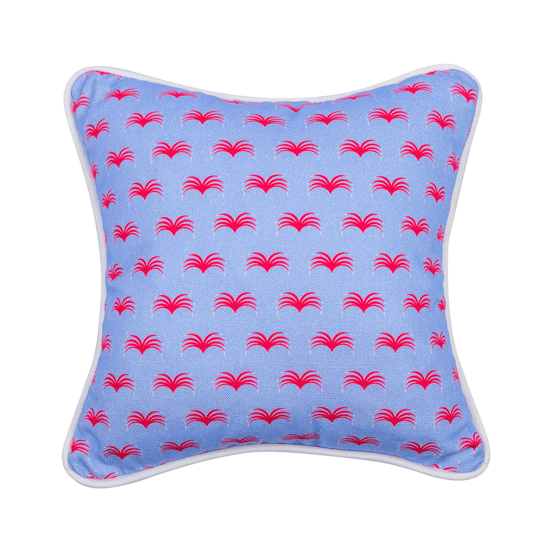 The Delray Cushion - Bright Blue and Berry - Tiny Tots