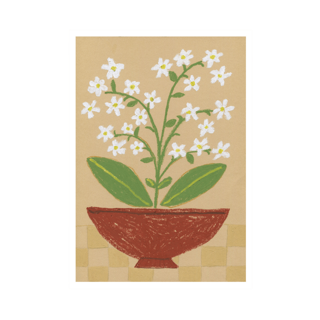 White Flowers Print