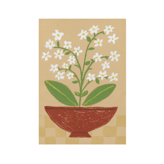 White Flowers Print