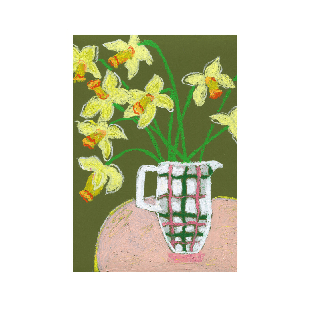 Daffodils in a Vase Print