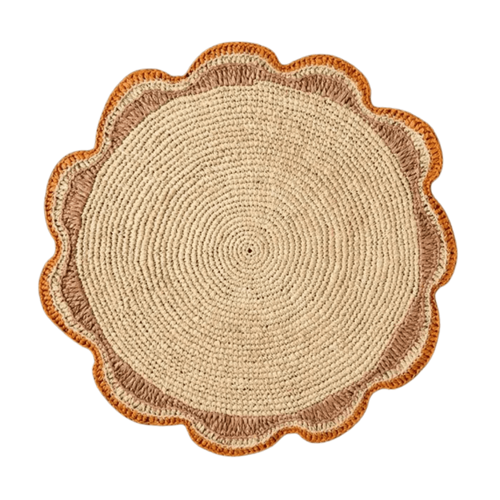 Eco-Friendly Custom Made Placemats & Crocheted Raffia Coasters - Handmade Table Mats
