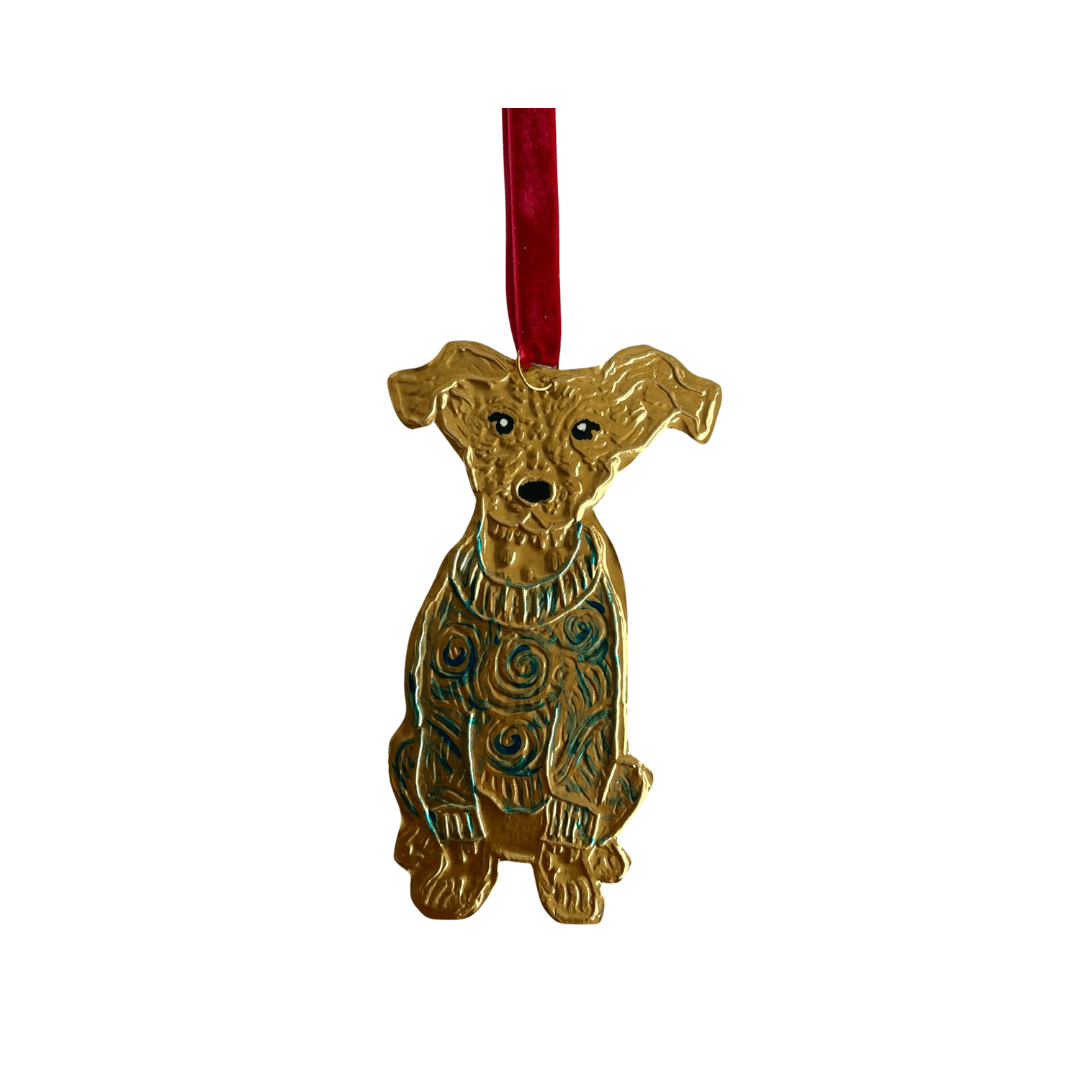 Gold Embossed Vincent Van Woof Ornament Maison Flâneur