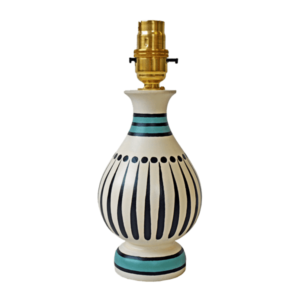 Stripey Vase Lamp - Blue