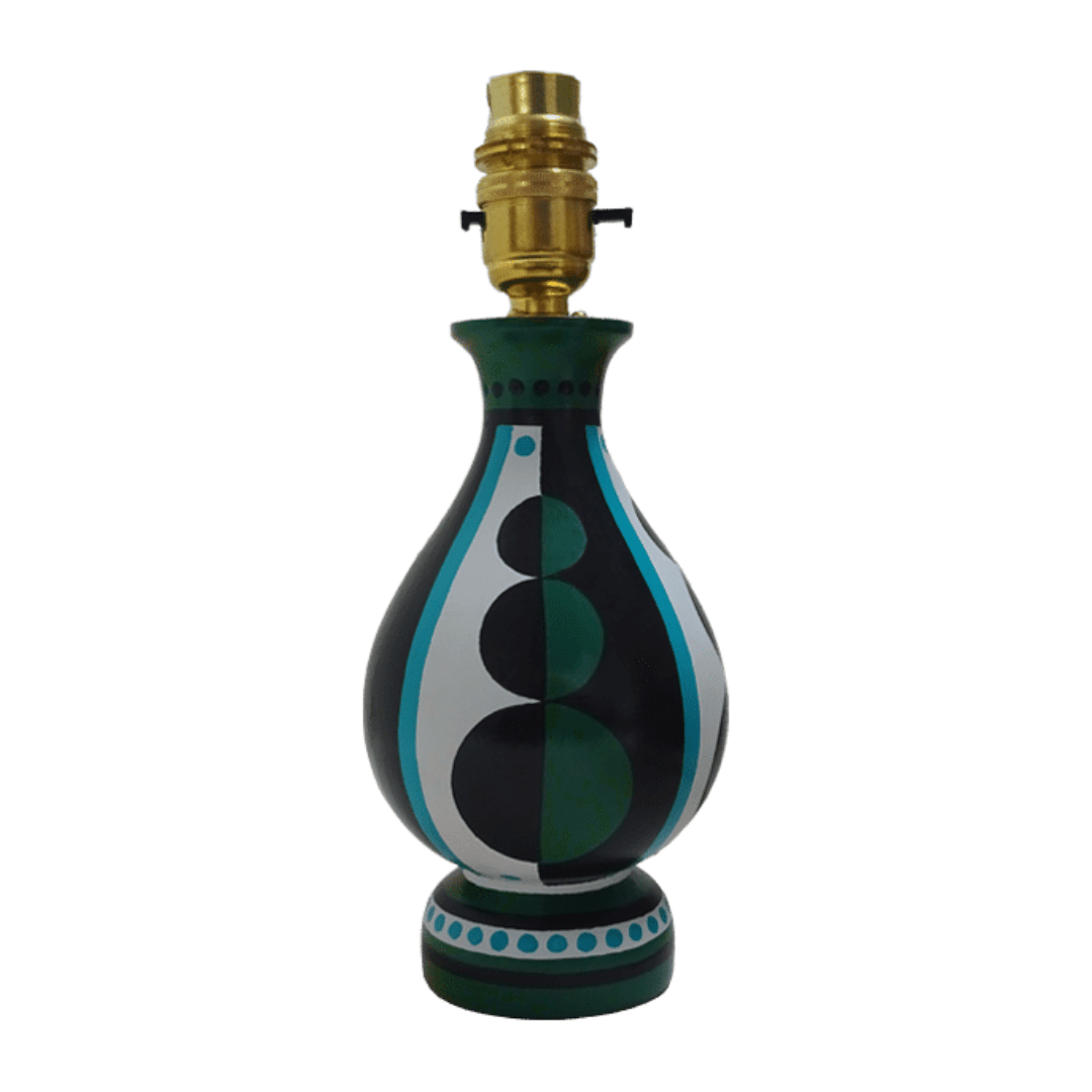 Topiary Vase Lamp - Green Blue