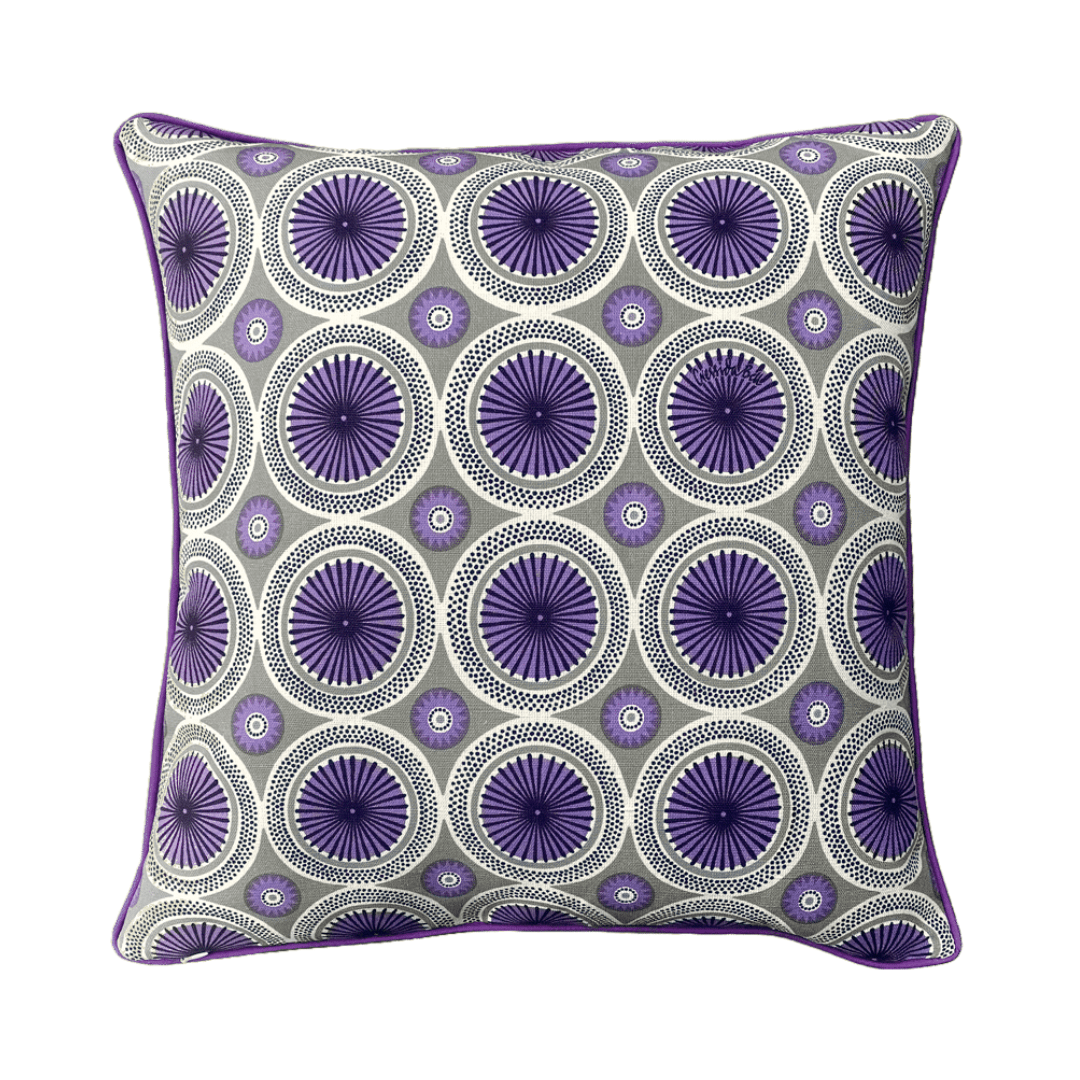 Parasol Cushion Cover with Piping - Mauve Plum