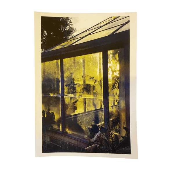 Glasshouse at Sunset A4 Risograph
