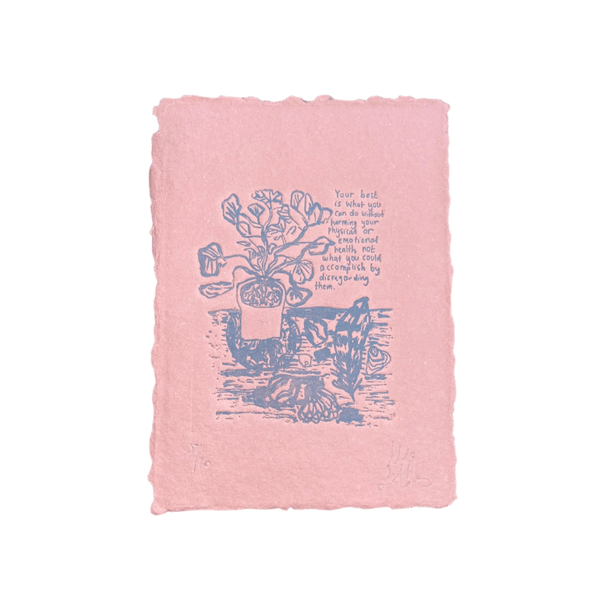 Limited Edition Your Best Embossed Print On Handmade Paper