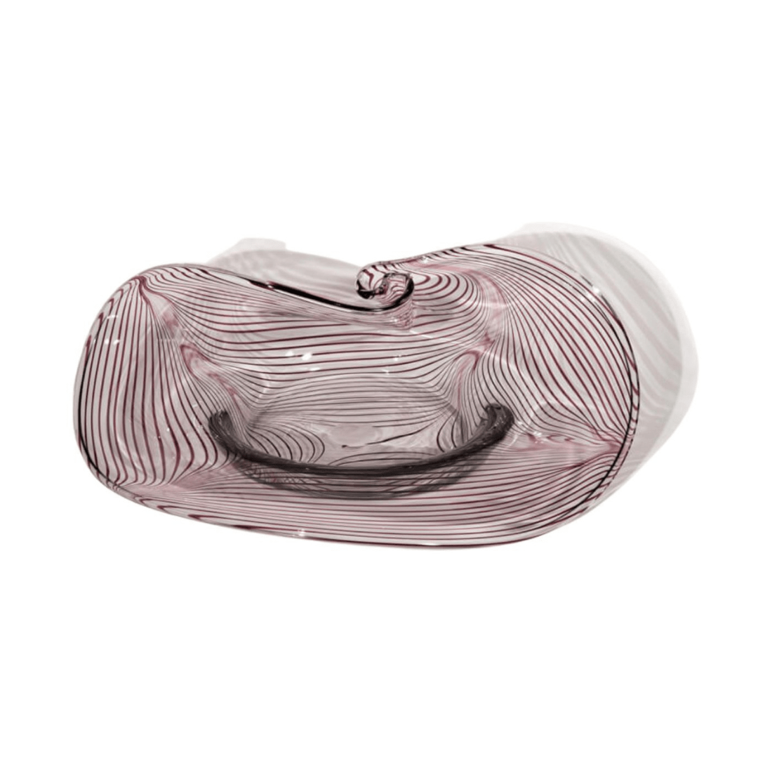 Vintage Striped Murano Glass Bowl