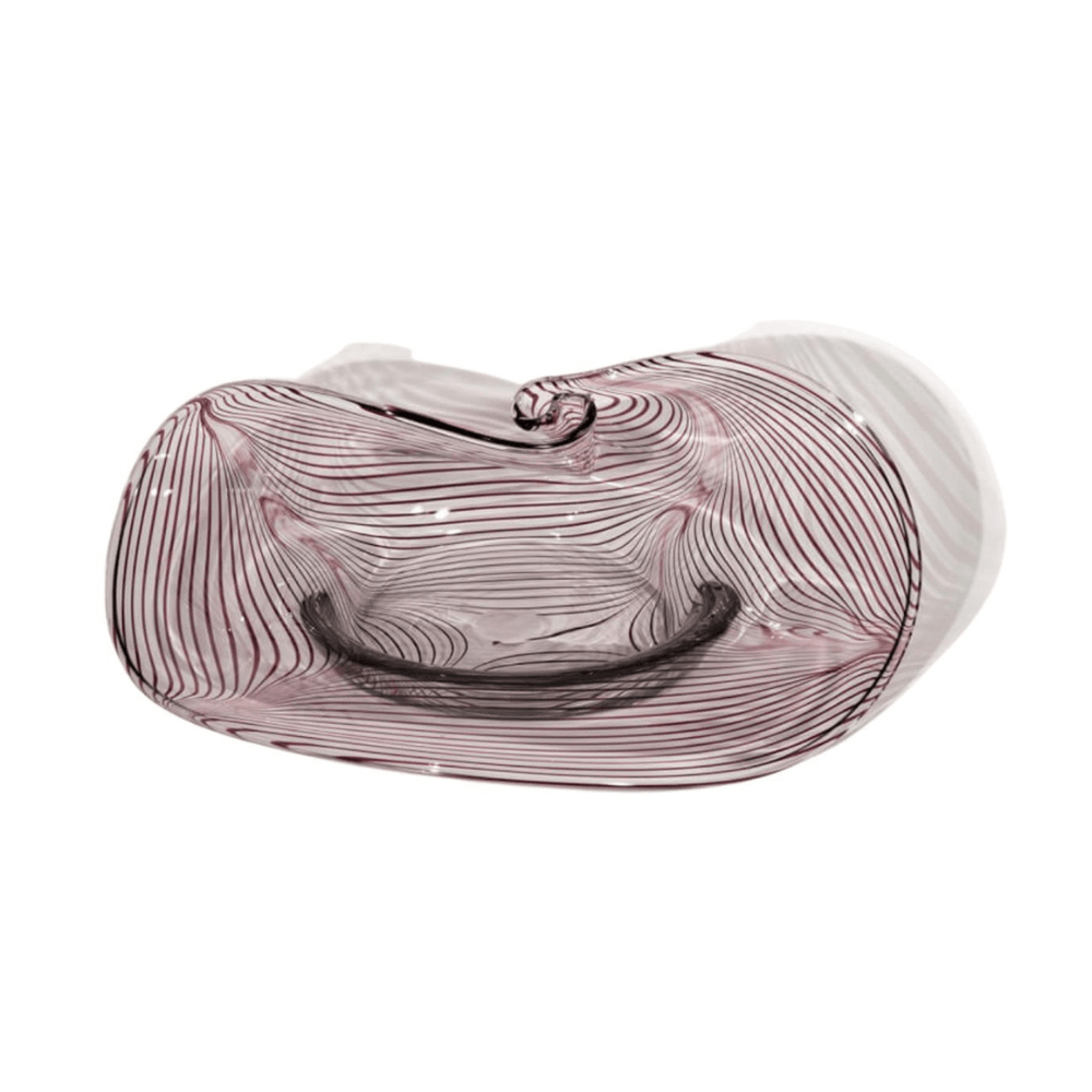 Vintage Striped Murano Glass Bowl