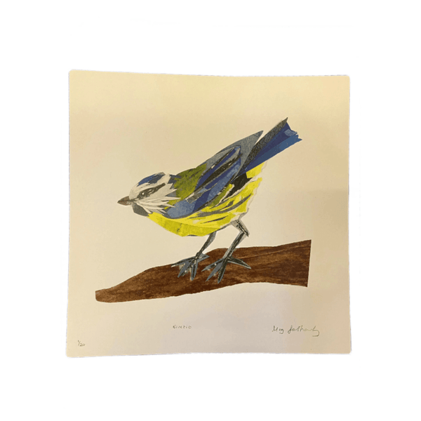 Limited Edition Blue Tit Collage 30cm x 30cm Digital Print