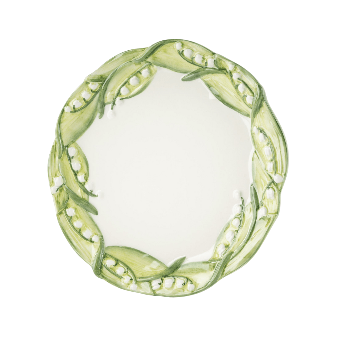 Lily of The Valley Hand-Painted Ceramic Plate - Set of 2
