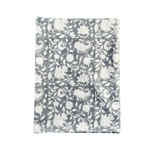 Block Printed Table Runner, Secret Garden in Sky
