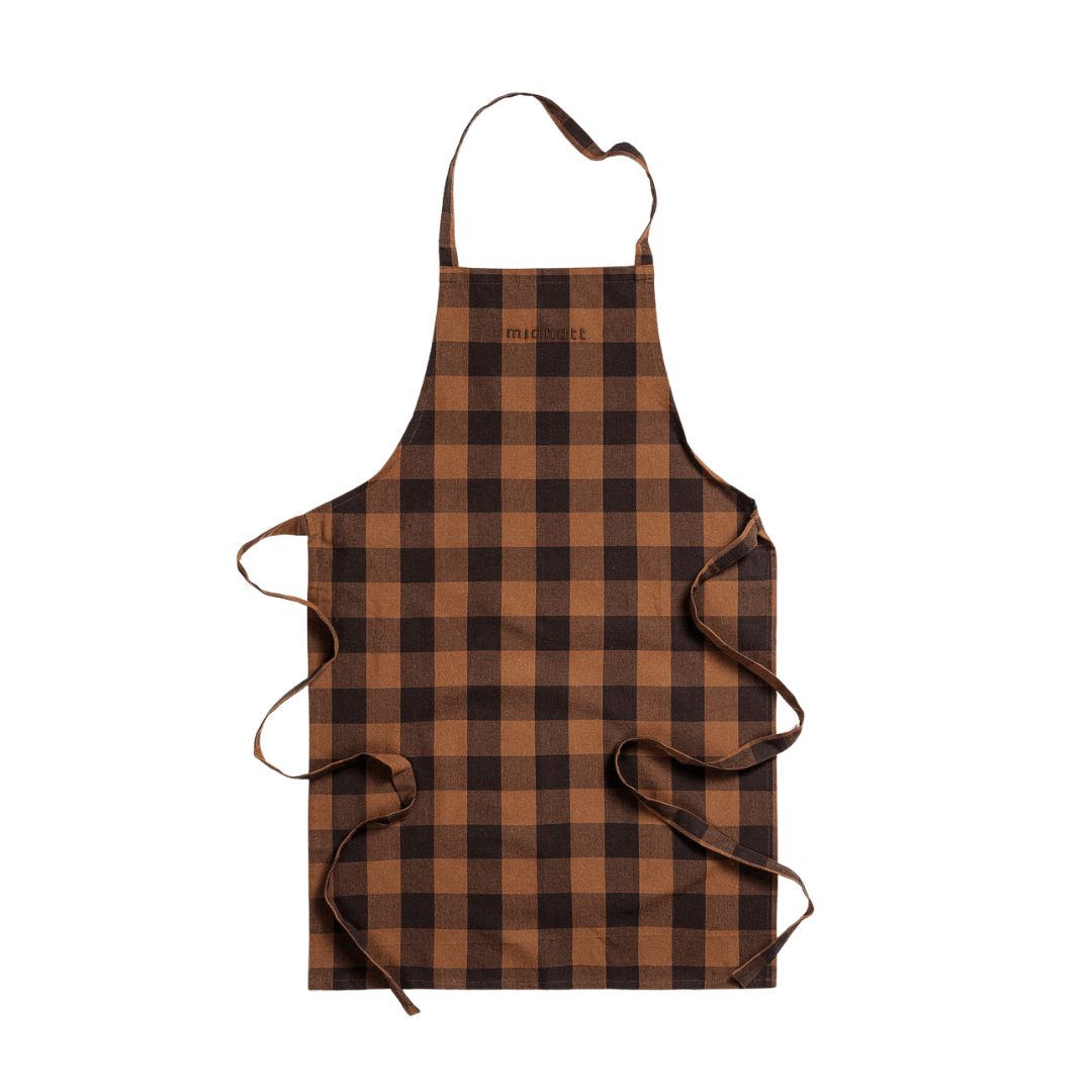 Apron Checked Brown