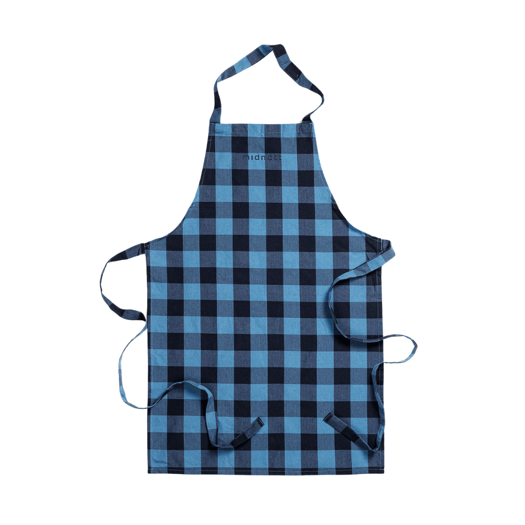 Apron Checked Blue