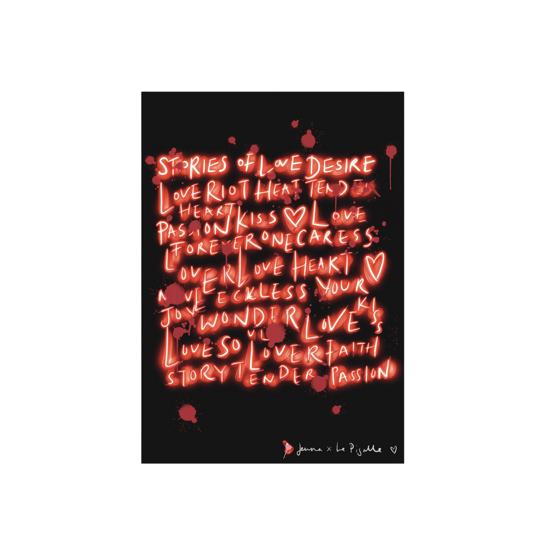 Neon Reckless Love Print