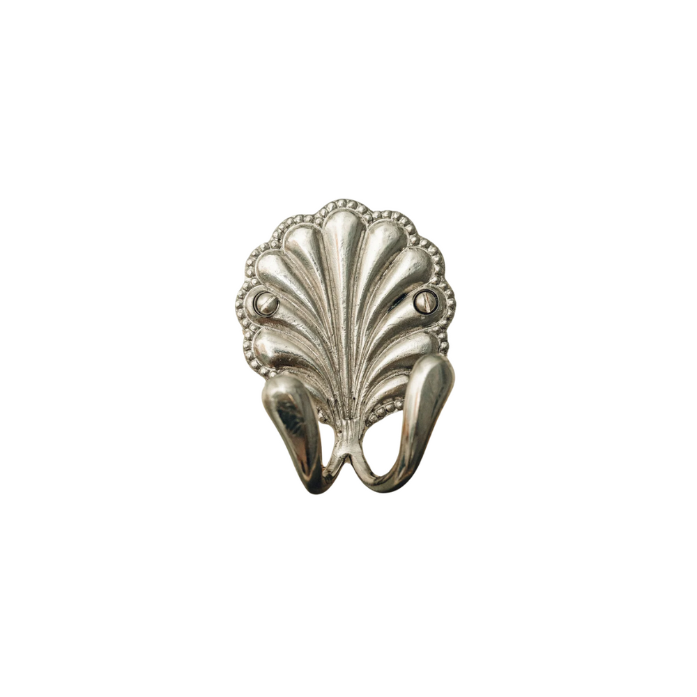 Shell Wall Hook Double (Chrome)