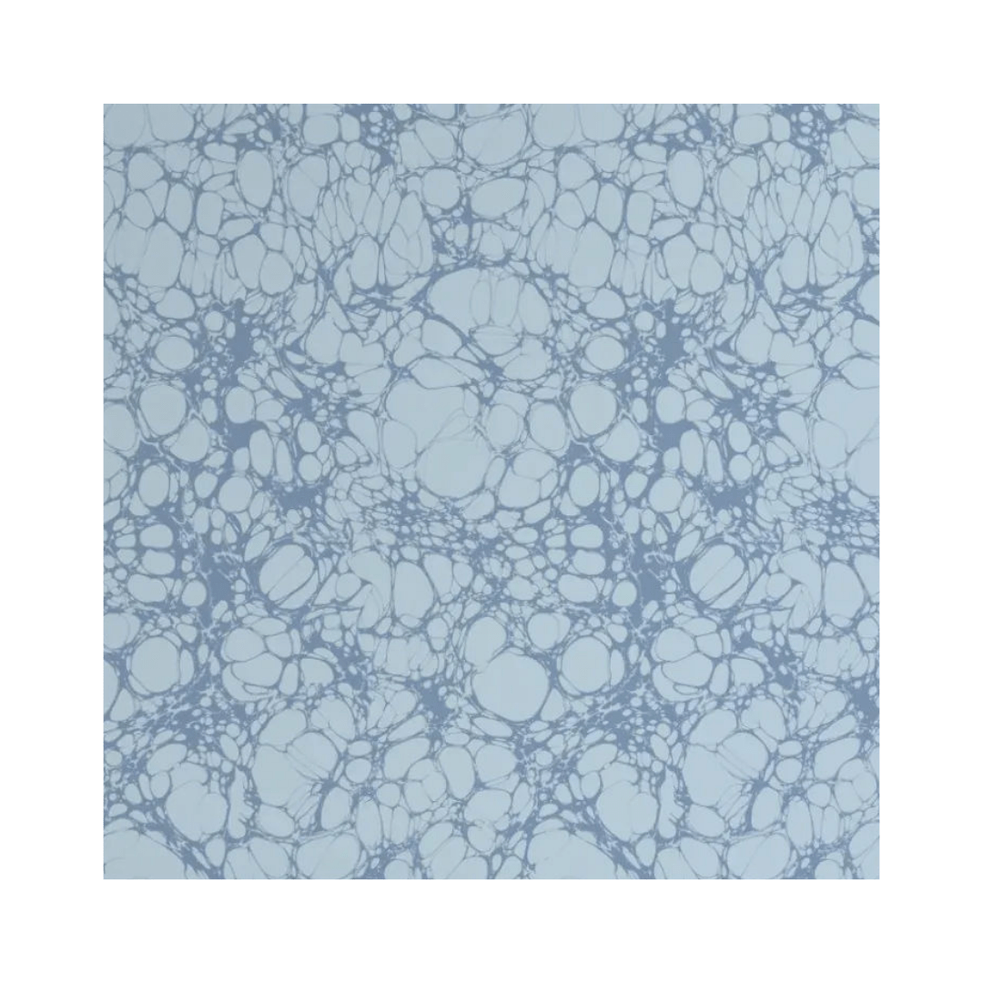 Marbled Wallpaper - 'Moucheté' - Col: Sea Holly - Mica Coated Non-Woven