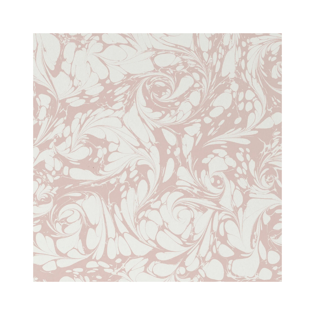 Marbled Wallpaper - 'Flourish' Col: Candytuft - Eco Non-Woven
