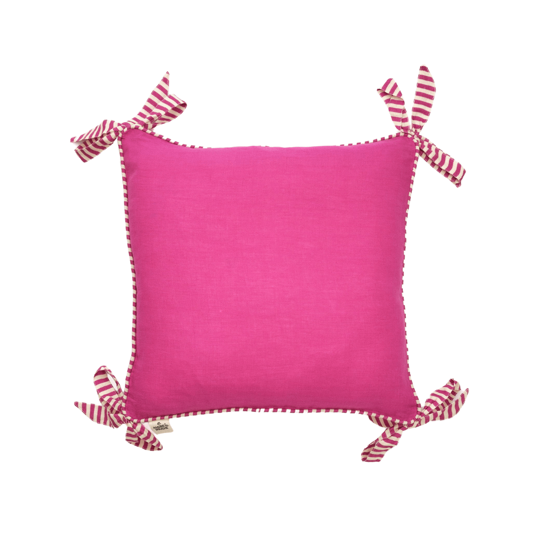 Fuchsia Ribbon Cushion Cover