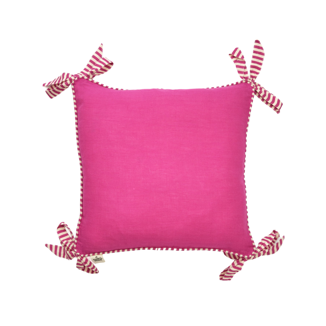Fuchsia Ribbon Cushion Cover