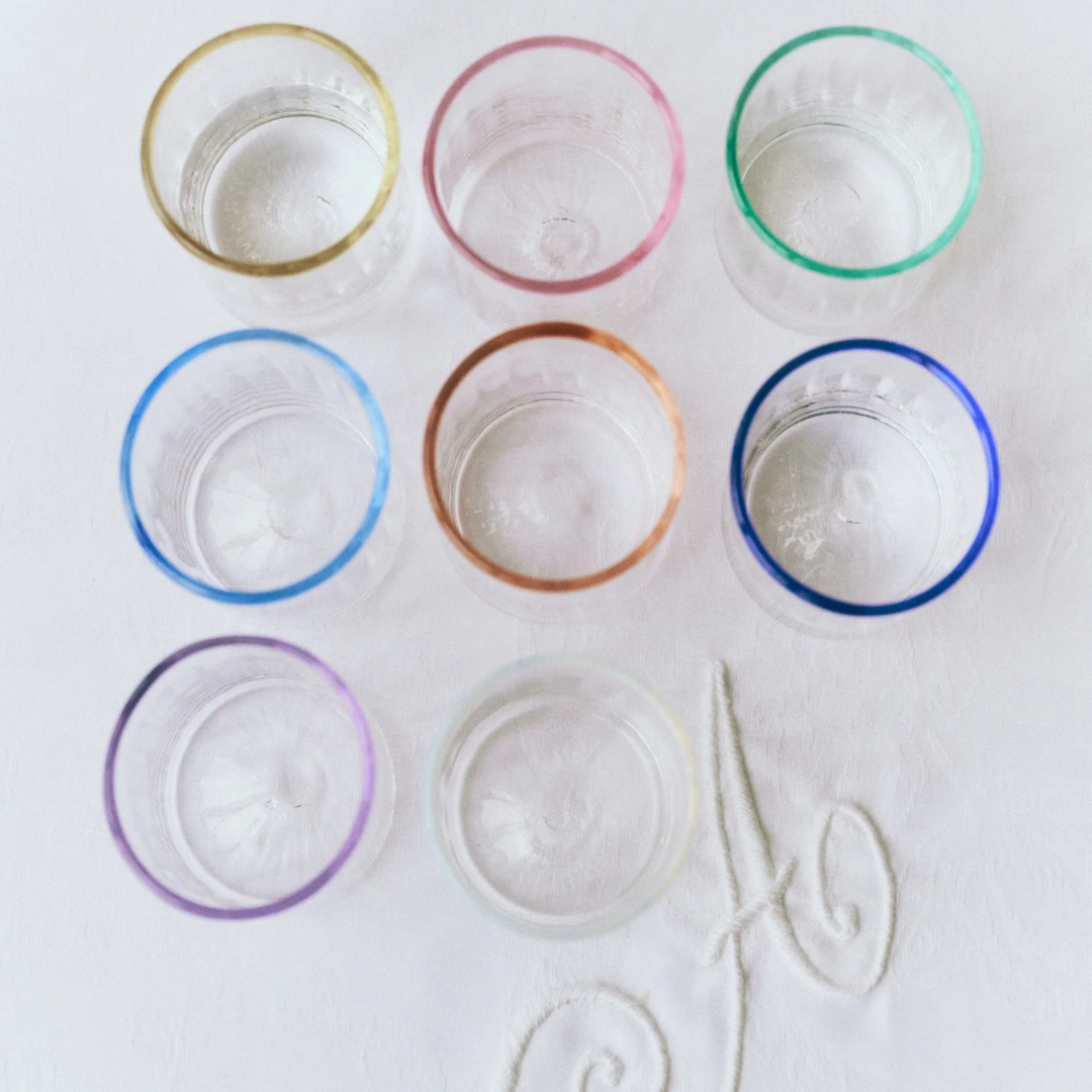 Peter Glass Pink Large - Set of Four