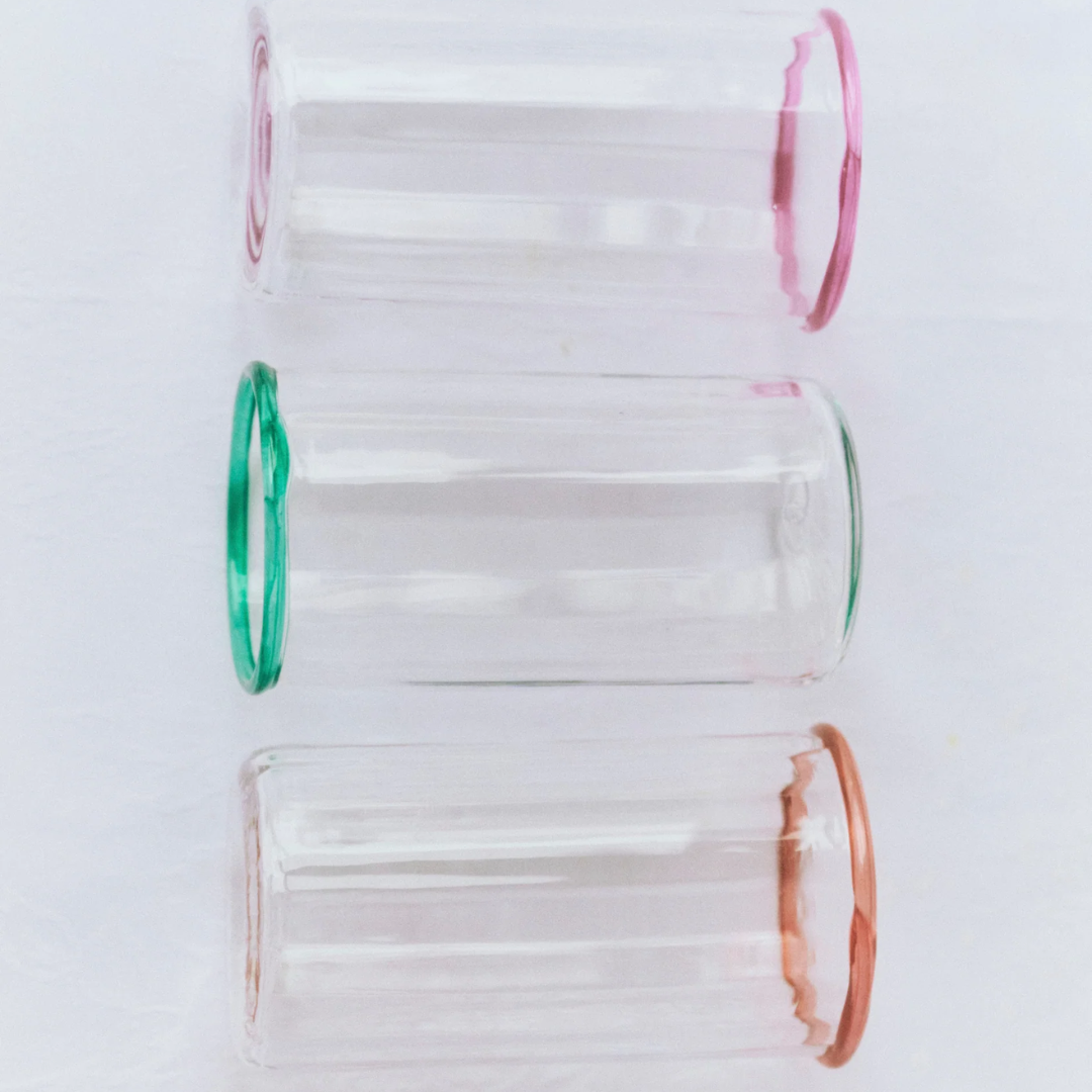 Peter Glass Pink Large - Set of Four