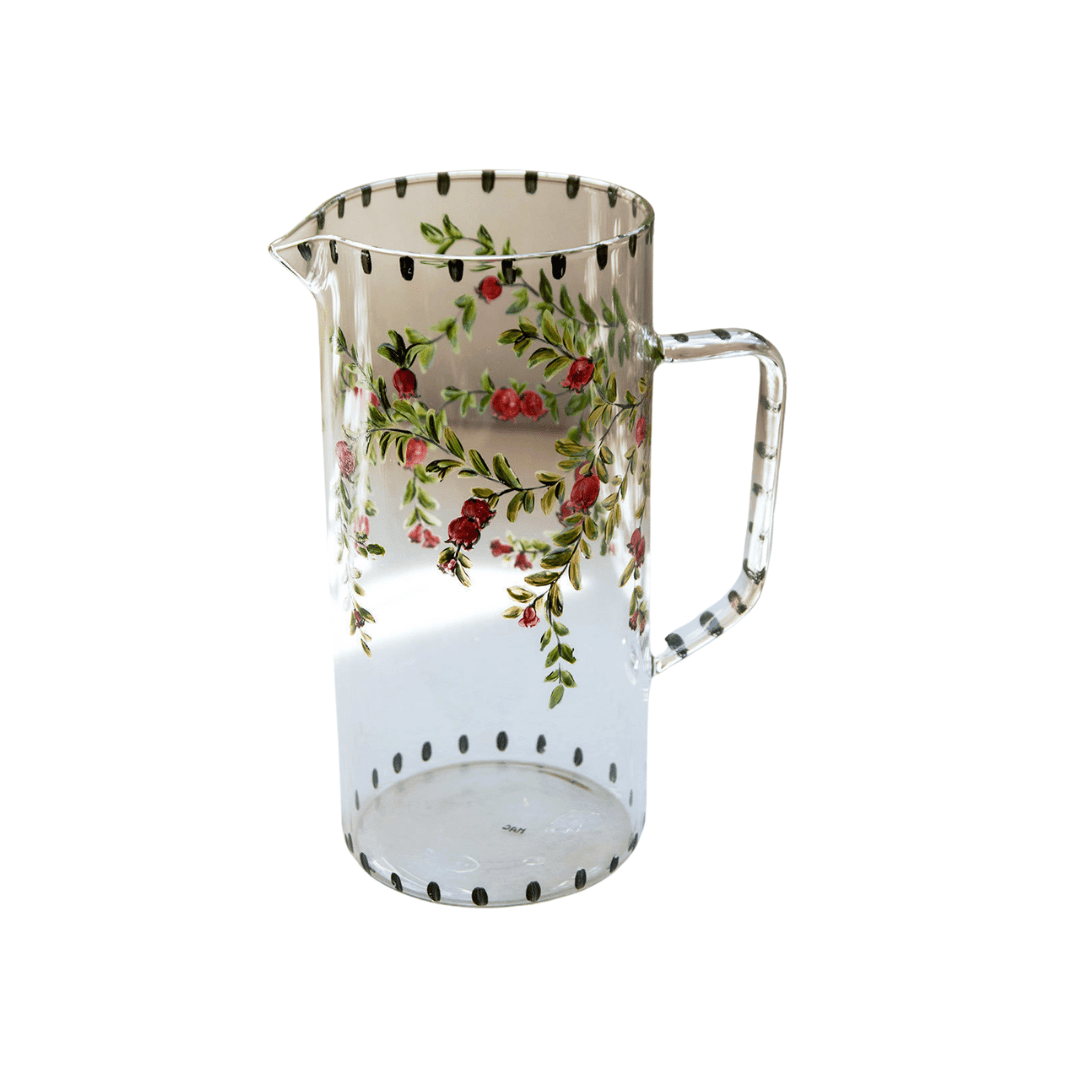 Hand-Painted Pomegranate Jug