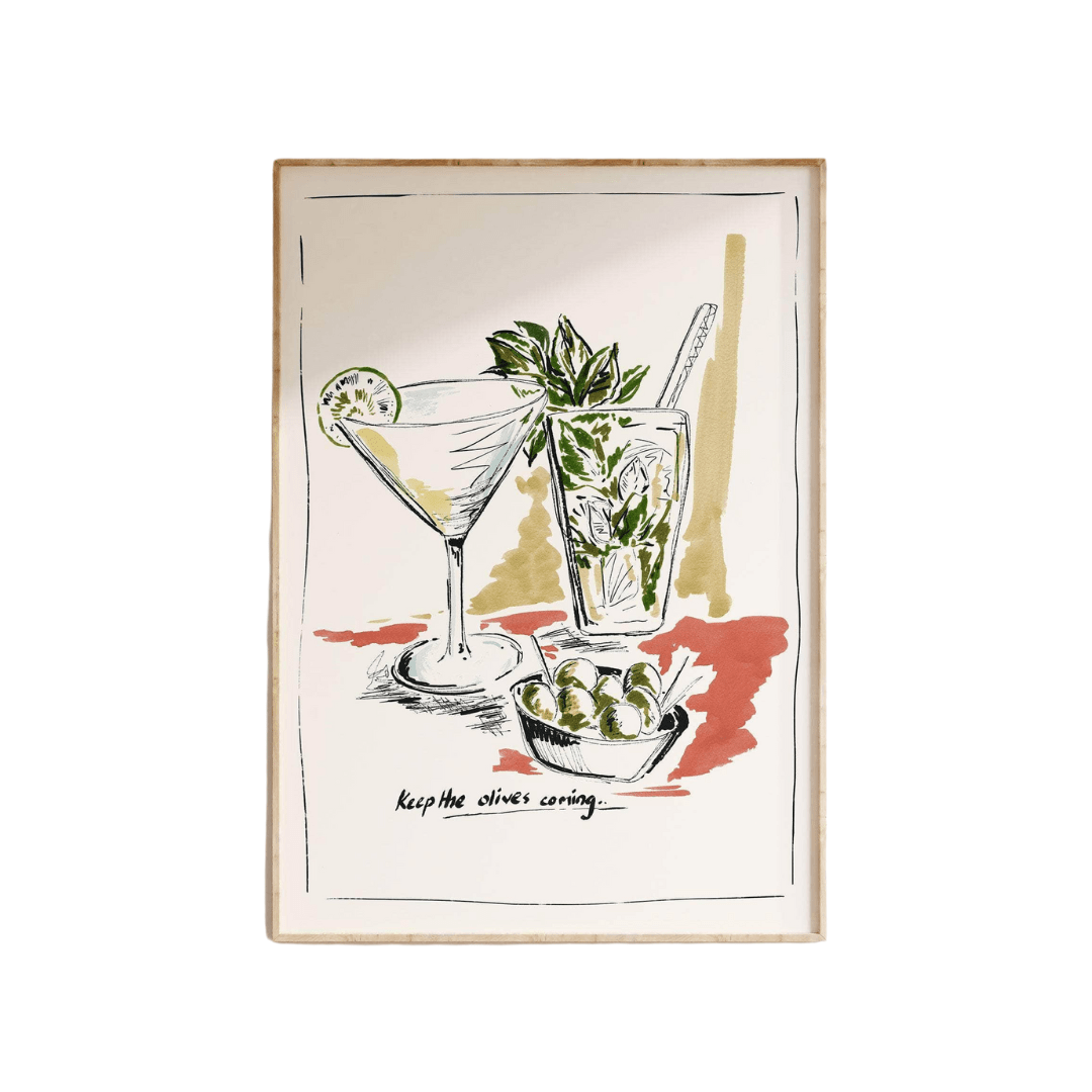 'Keep the Olives Coming' Print